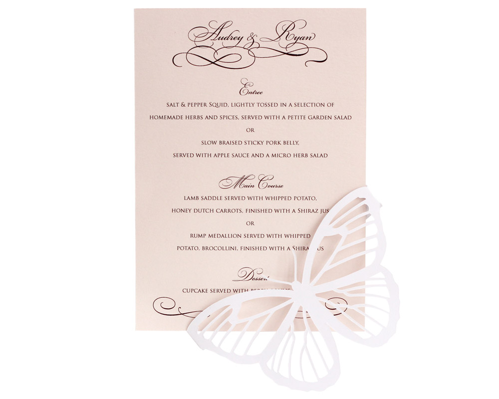 Butterfly Menu Cards