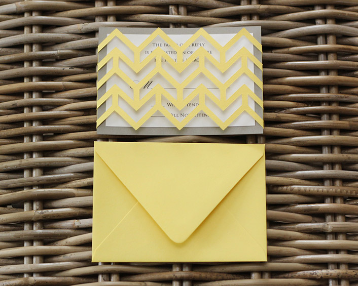 Chevron RSVP Cards