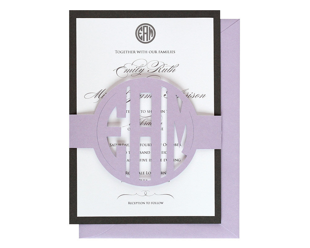 Circle Monogram Invitations