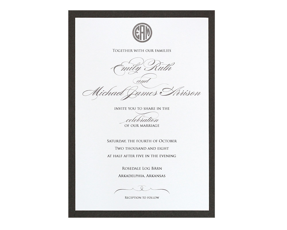 Circle Monogram Invitations