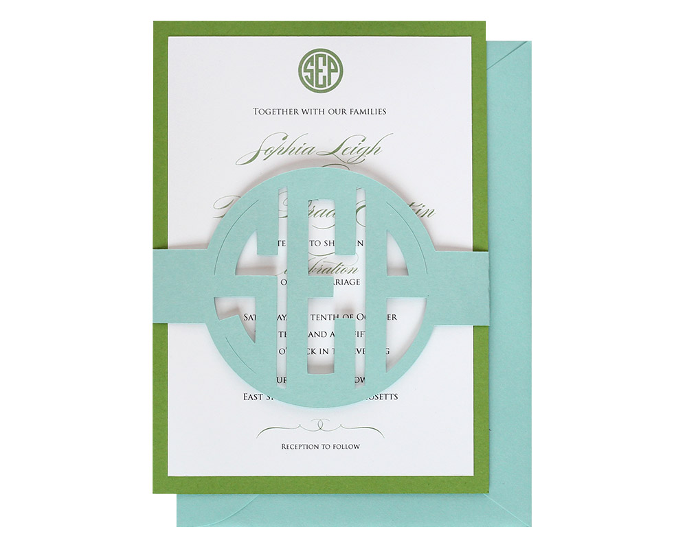 Circle Monogram Invitations