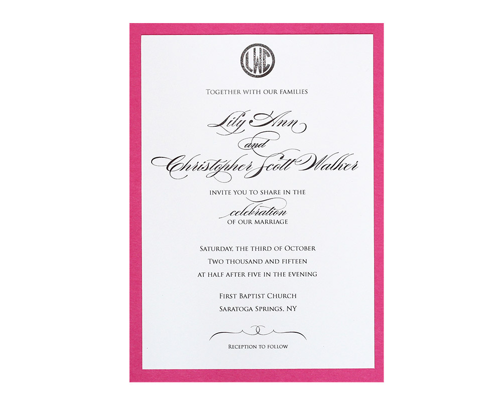 Circle Monogram Invitations