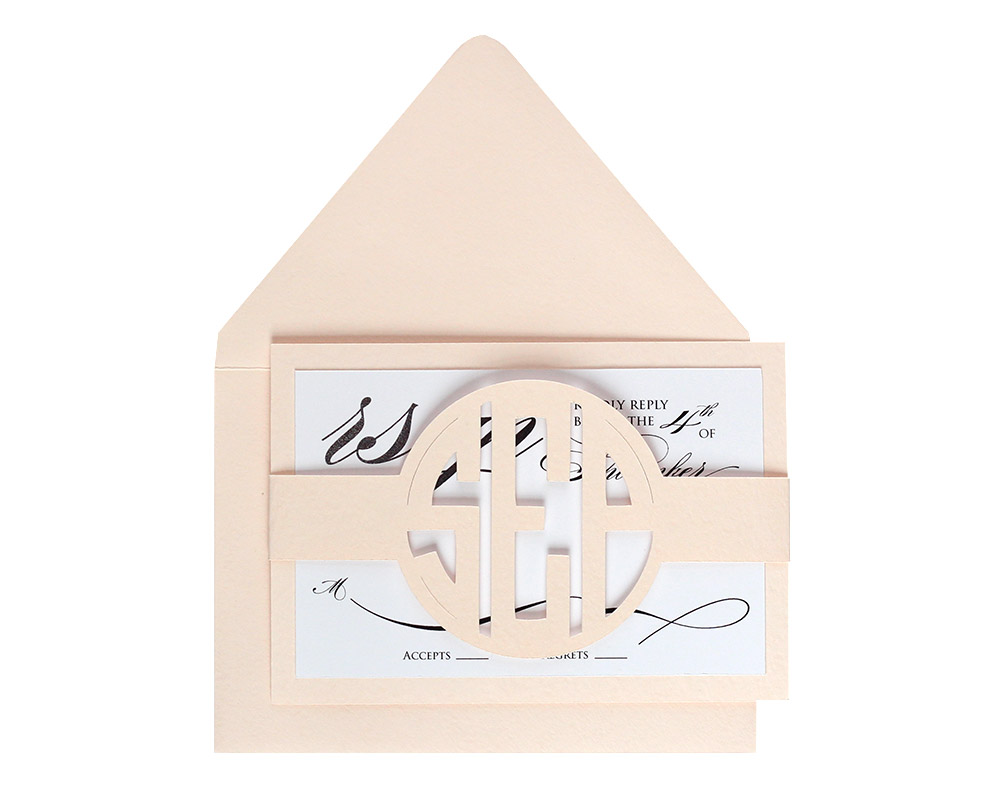Circle Monogram RSVP Cards