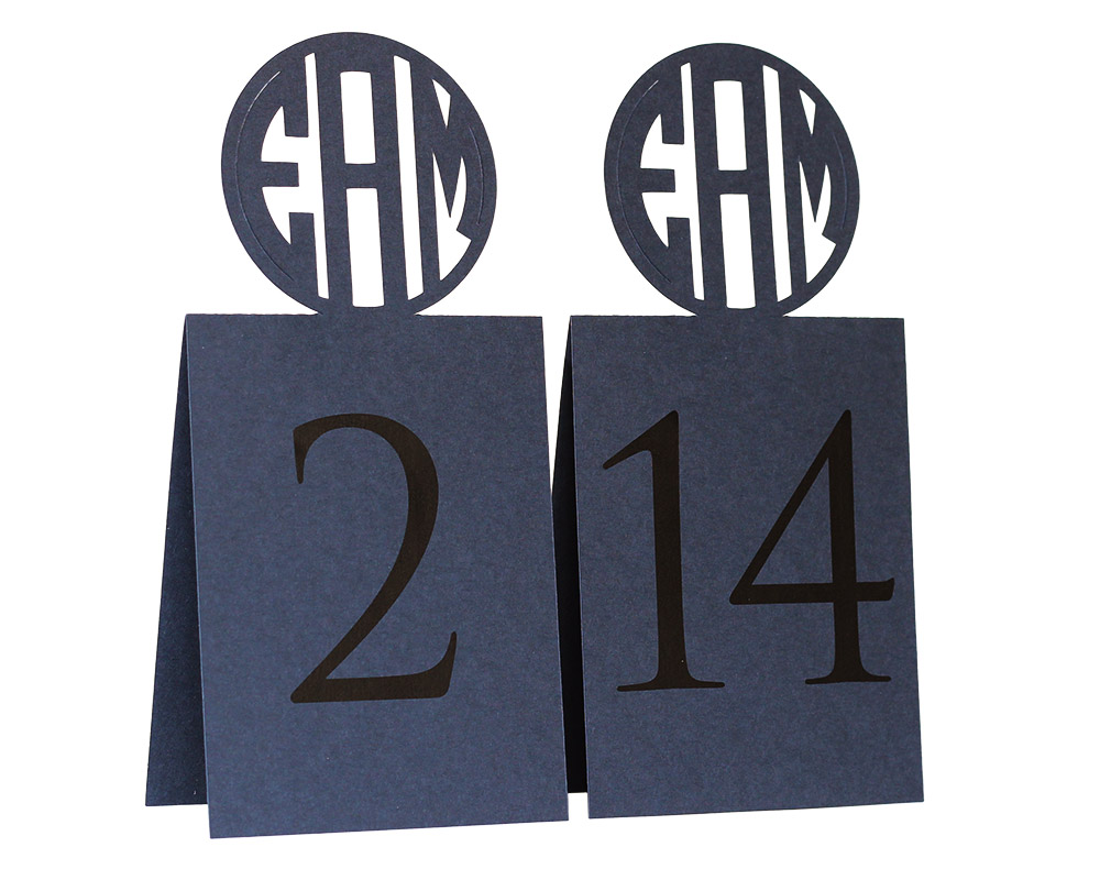 Circle Monogram Table Numbers