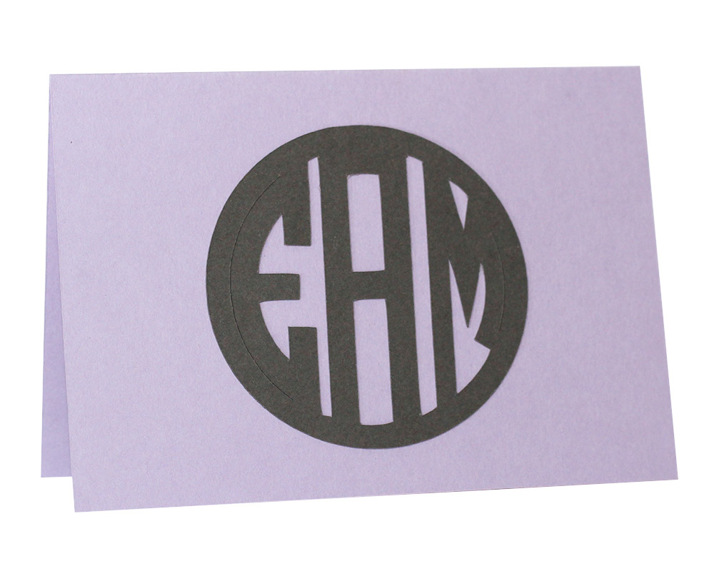Circle Monogram Thank You Cards