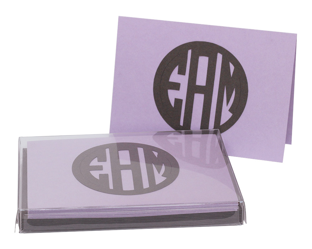 Circle Monogram Thank You Cards