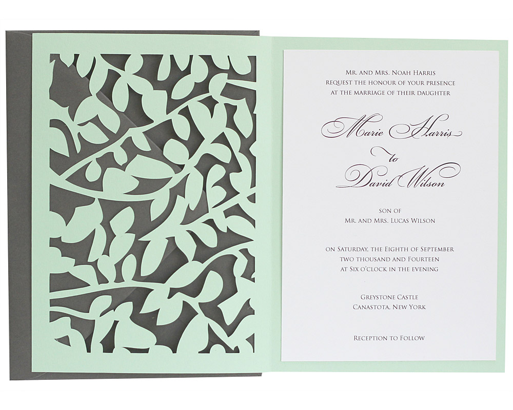 Leaf Lace Invitations