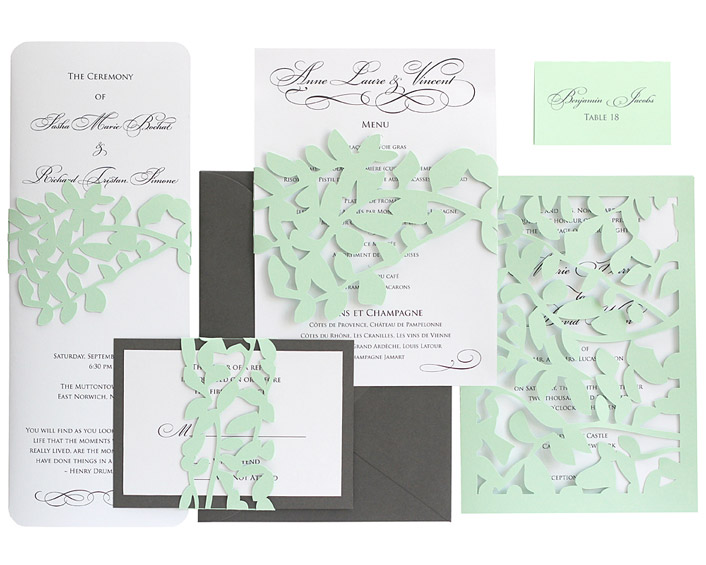 Leaf Lace Menu Cards