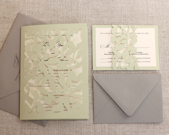 Leaf Lace RSVP Cards