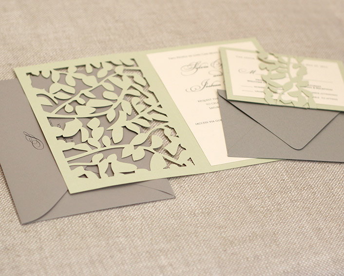 Leaf Lace RSVP Cards