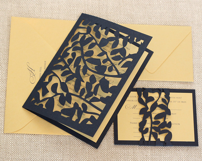 Leaf Lace RSVP Cards