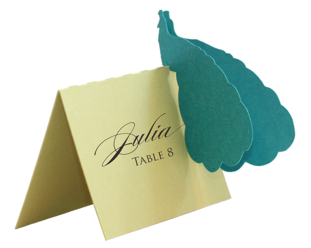 Peacock Escort Cards