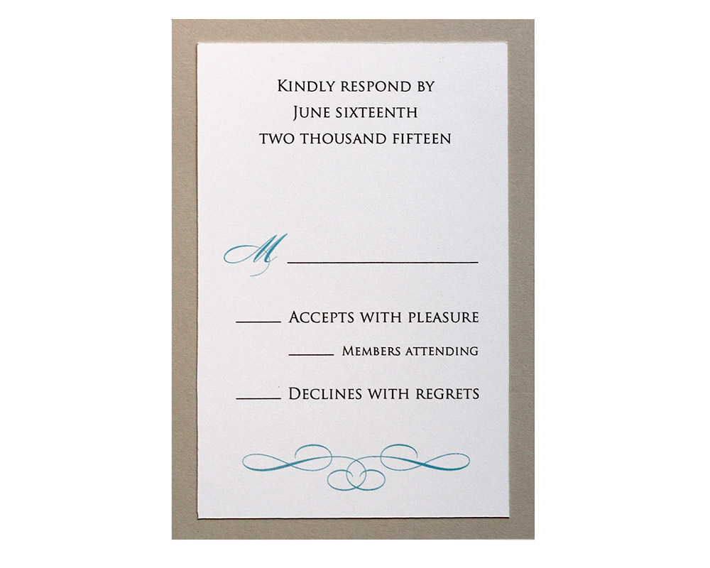 Peacock RSVP Cards